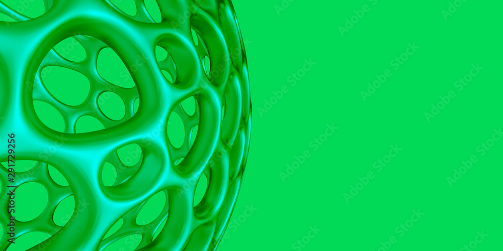 Poster abstract 3d design background, organic shape rounded with hole and texture on surface. wallpaper or 