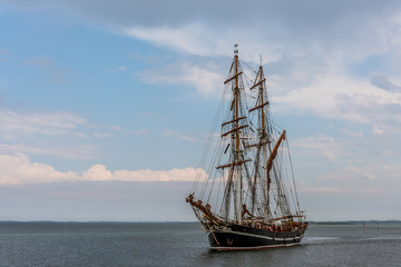 the english training ship eye of the wind in the sea,