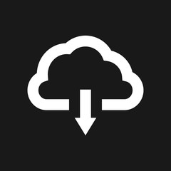 Cloud icon, outline and solid vector illustration