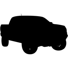 Pickup Truck Silhouette Vector © Loveleen