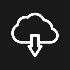 Cloud icon, outline and solid vector illustration