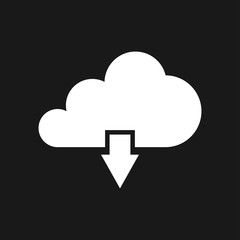 Cloud icon, outline and solid vector illustration