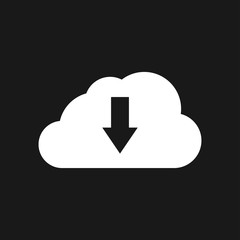 Cloud icon, outline and solid vector illustration