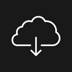 Cloud icon, outline and solid vector illustration