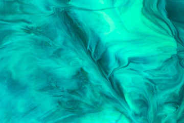 Liquid bright background in blue and green tones. Abstract background image.