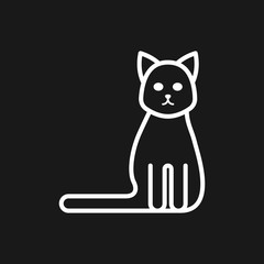 Cat icon. Logo design vector template Flat style.