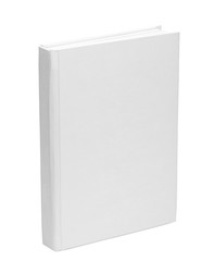 White paper book blank template isolated on white background. mock-up