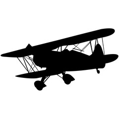 Vintage Plane Silhouette Vector © Loveleen