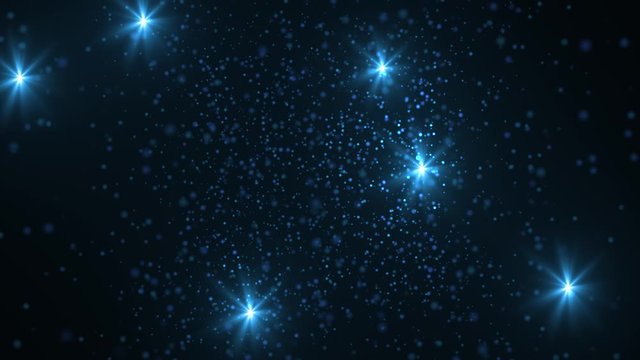 Abstract Blue Particle Background