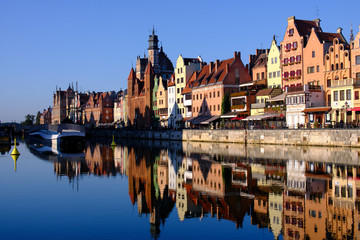 Fototapeta na wymiar Impressions from Gdańsk (Danzig in German) a port city on the Baltic coast of Poland