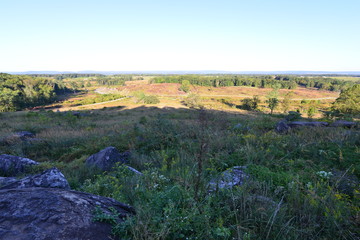 Fototapeta premium Looking down at Devils Den from Little Round Top, Battle of Gettysburg, 1863.