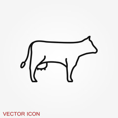 Cow icon. High quality symbol of animal for web design