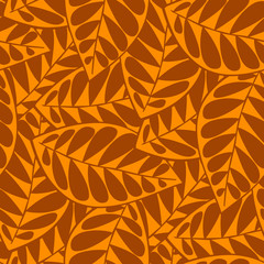 Naklejka na ściany i meble seamless autumn leaf pattern and background vector illustration