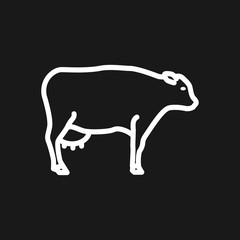 Cow icon. High quality symbol of animal for web design