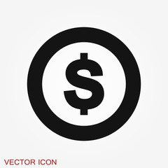 Money Currency Icon design template. Vector EPS