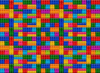 Colorful plastic blocks background