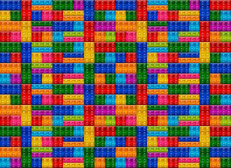 Colorful plastic blocks background