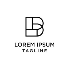 initial letter logo LB, BL logo template
