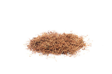 Tobacco leaf on isolated white