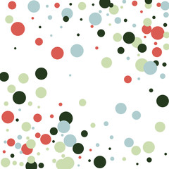 Festive color round confetti background. Square frame confetti texture for holiday, postcard, poster, website, carnivals, birthday and children's parties. Cover confetti mock-up. Wedding card layout