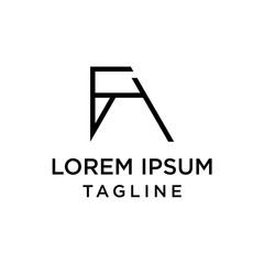 initial letter logo FA, AF logo template