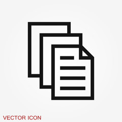 Document flat icon, Document vector icon. Illustration for graphic and web design