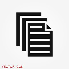 Document flat icon, Document vector icon. Illustration for graphic and web design