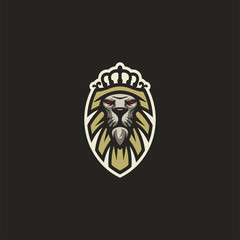 lion king logo design vector illustration