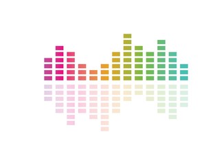 sound wave,pulse line,equaizer and sound effect ilustration logo vector icon
