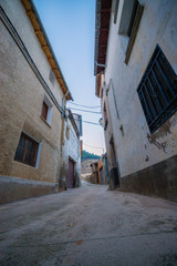 Lonely street in the village