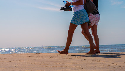 People walking in the beach