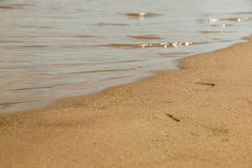 Lonely beach without people