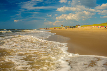 Lonely beach without people
