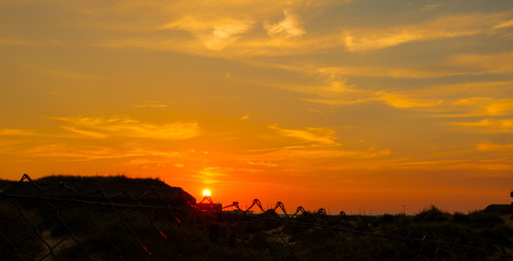 Sunset in the lonely place