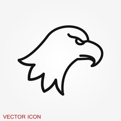 Eagle icon. Logo design vector template, flat icon.