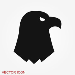 Eagle icon. Logo design vector template, flat icon.