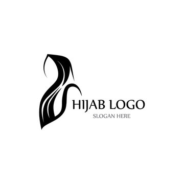 hijab logo and symbol vector icons