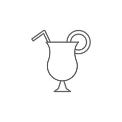 Cocktail icon. Element of swimming poll thin line icon