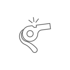Whistle icon. Element of swimming poll thin line icon