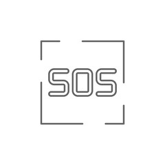 Sos sign icon. Element of swimming poll thin line icon