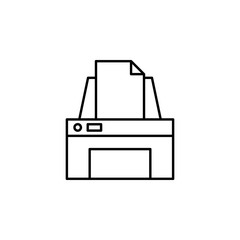Workplace, printer icon. Element of workplace thin line icon