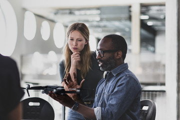 Team working on drone development