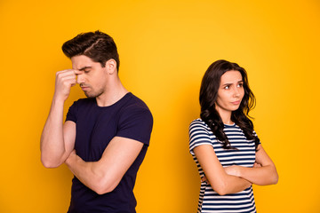 Portrait of his he her she nice attractive irritated annoyed tired disappointed offended sullen...