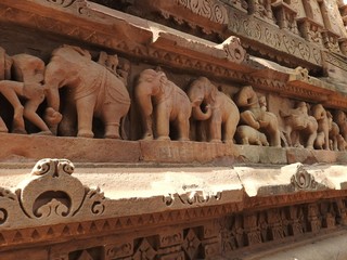 The frescoes are erotic inside the temples of the Western group including Visvanatha-Khajuraho,...