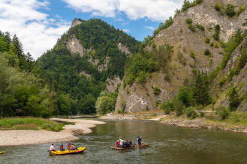 River Dunajec in the Pieniny Mountains on the border of Slovakia and Poland