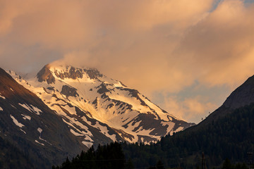 Sunrice in High Tauern, East Tyrol, Austria