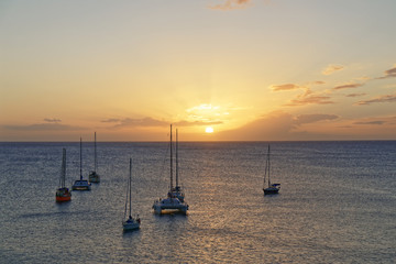 les Trois-Ilets, Martinique, FWI - Sunset in Anse Mitan