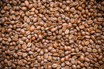 texture of  coffee beans background
