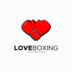 LOVE BOXING LOGO DESIGN UNIQUE
