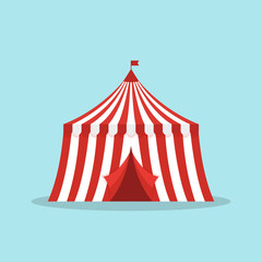 Circus tent. Flat illustration Circus tent. Vector